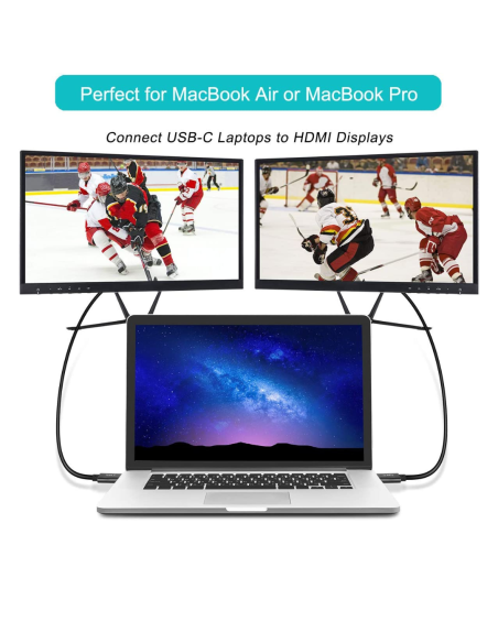 CABLE BENFEI TIPO C MACHO A HDMI MACHO 6 PIES