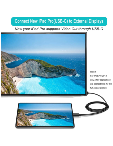 CABLE BENFEI TIPO C MACHO A HDMI MACHO 6 PIES