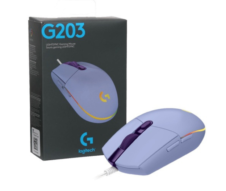 MOUSE LOGITECH G203 GAMERS ALAMBRICO LILA