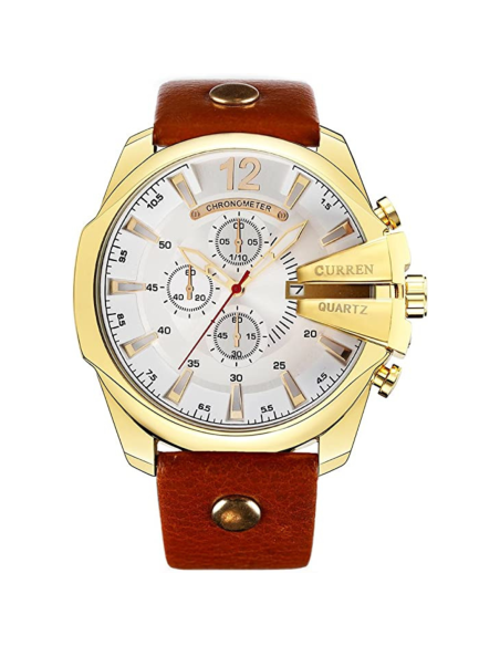 RELOJ CURREN 8176 ESFERA GRANDE CORREA MARRÓN
