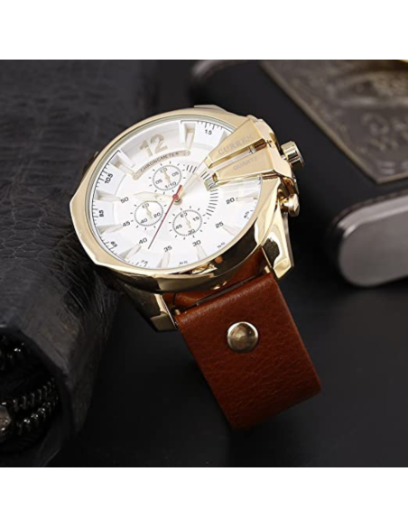 RELOJ CURREN 8176 ESFERA GRANDE CORREA MARRÓN