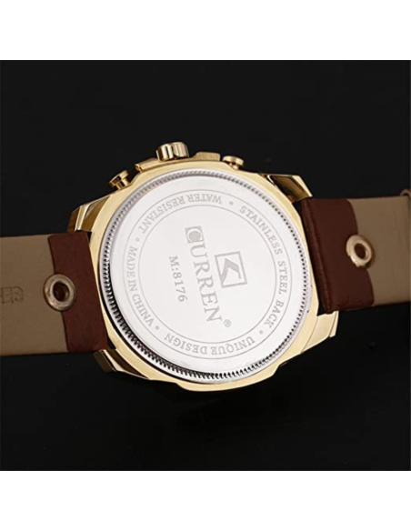 RELOJ CURREN 8176 ESFERA GRANDE CORREA MARRÓN