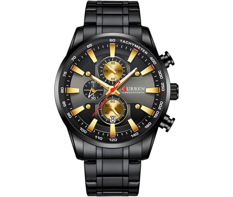RELOJ CURREN 8351 ACERO INOXIDABLE NEGRO