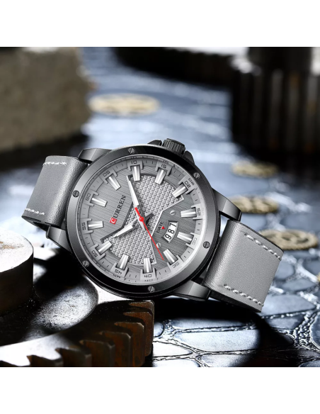 RELOJ CURREN 8376 DE CUARZO ELEGANTE CORREA PLATEADO