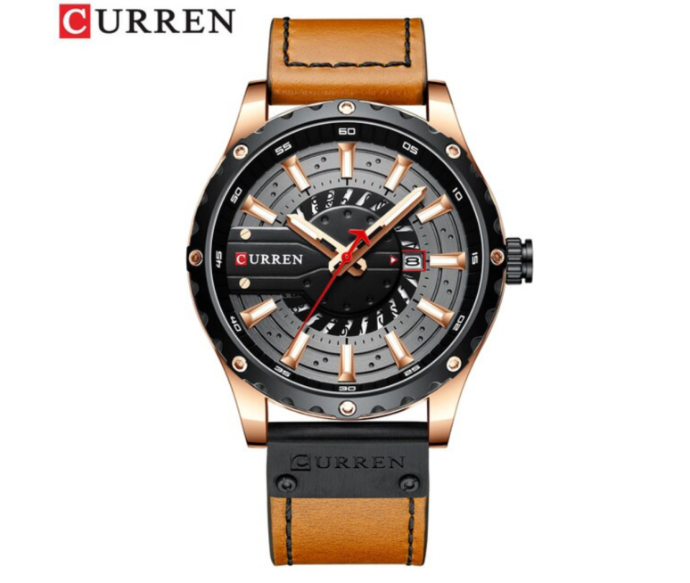RELOJ CURREN 8374 DE CUARZO CORREA CAFÉ