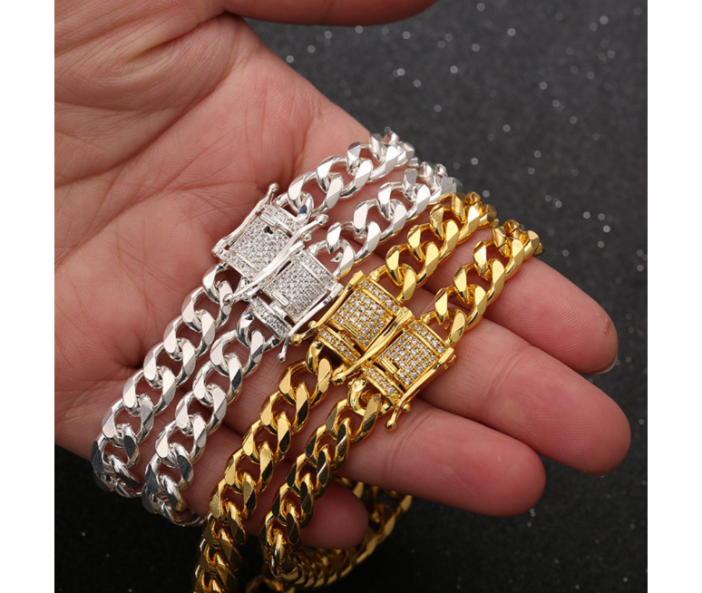 PULSERA DE ESLABONES CUBANOS DE MIAMI...