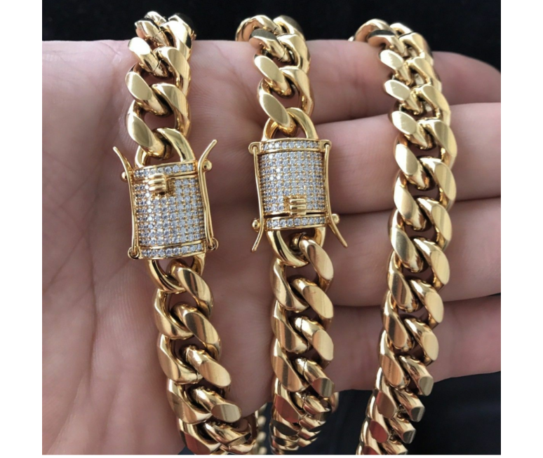 PULSERA DE ESLABONES CUBANOS DE MIAMI...