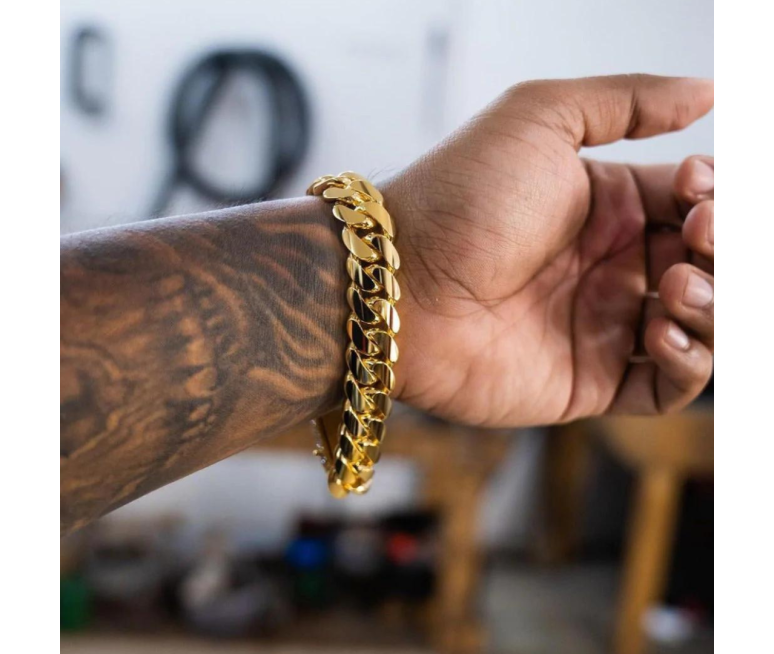 PULSERA DE ESLABONES CUBANOS DE MIAMI...