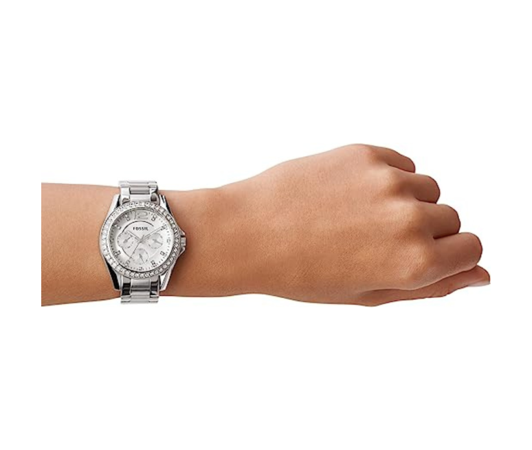 RELOJ FOSSIL RILEY ES3202 38MM PLATEADO