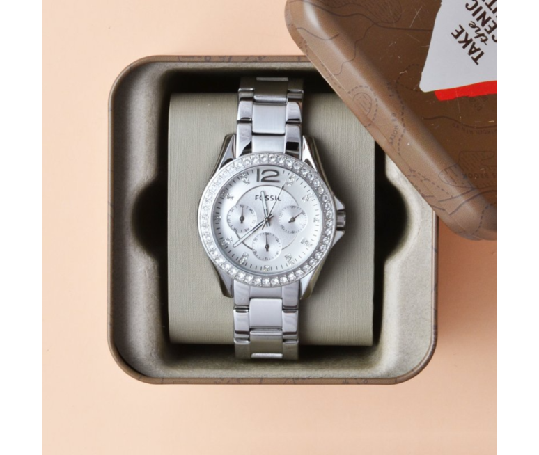 RELOJ FOSSIL RILEY ES3202 38MM PLATEADO