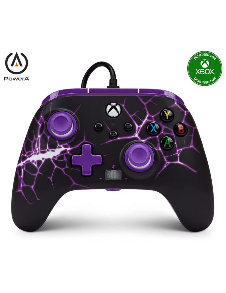 MANDO CONTROLADOR CON CABLE MEJORADO PARA XBOX PURPLE MAGMA GAMEPAD