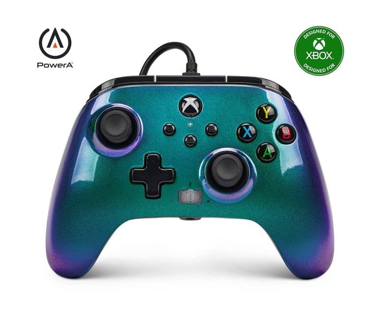 MANDO CONTROLADOR CON CABLE MEJORADO POWERA PARA XBOX AURORA BOREALLIS GAMEPAD