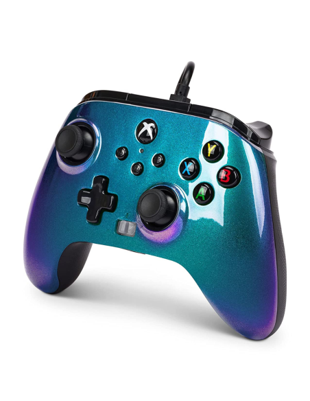 MANDO CONTROLADOR CON CABLE MEJORADO POWERA PARA XBOX AURORA BOREALLIS GAMEPAD