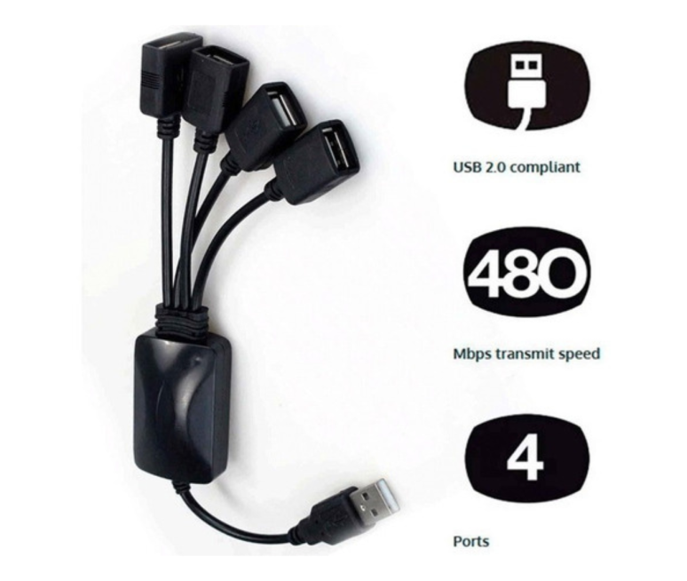 HUB USB 2.0 4 PUERTOS XTECH XTC-320