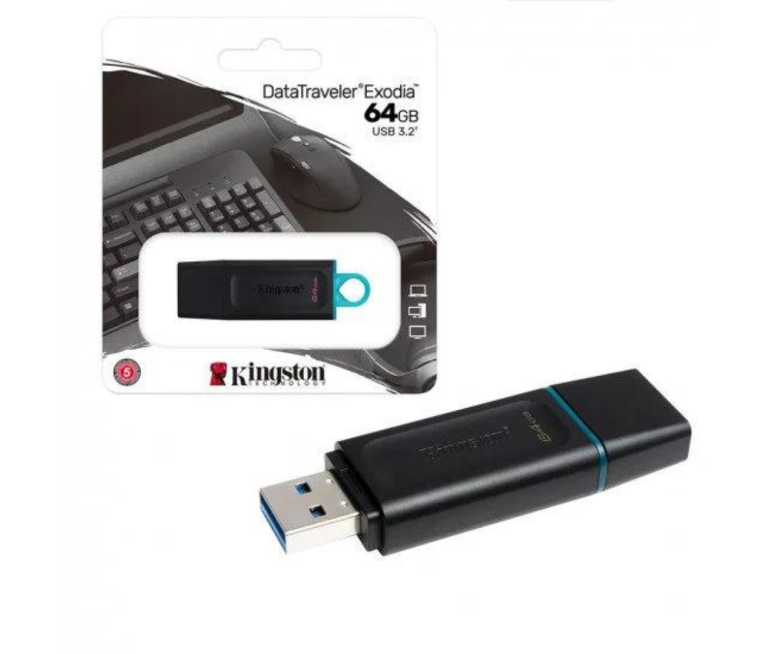 PENDRIVE KINGSTON 64GB DTX EXODIA 3.2