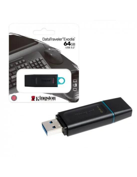 PENDRIVE KINGSTON 64GB DTX EXODIA 3.2
