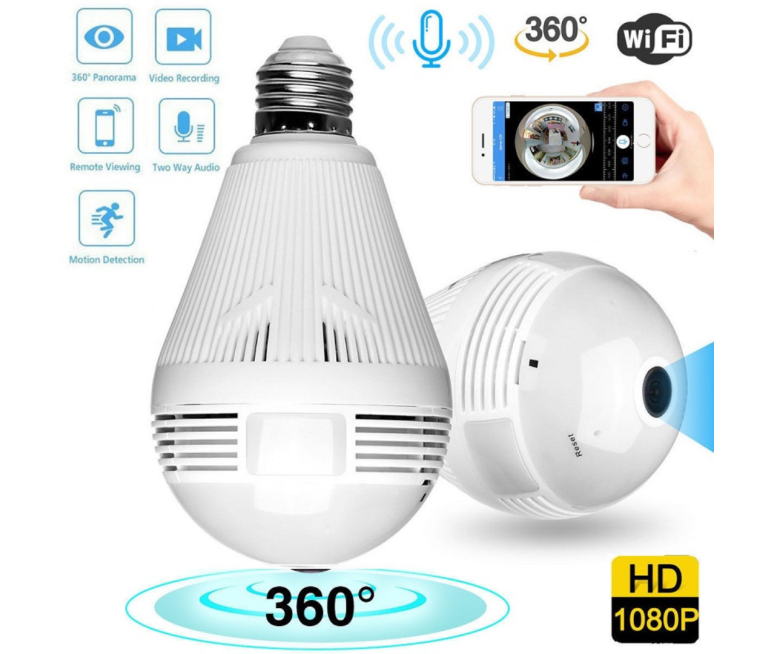 FOCO CON CAMARA ESTATICA WIFI V380