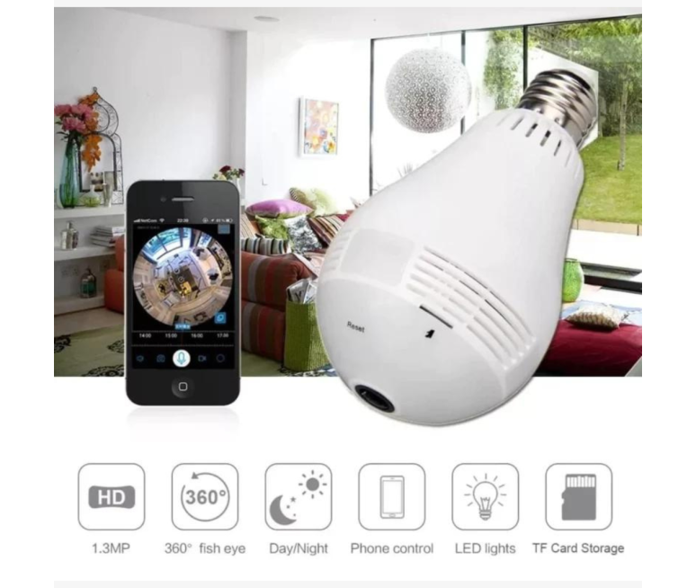 FOCO CON CAMARA ESTATICA WIFI V380