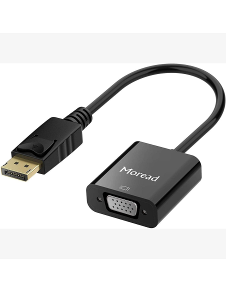 ADAPTADOR CABLE MOREAD DISPLAYPORT MACHO A VGA HEMBRA