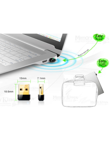 ADAPTADOR WIFI TP-LINK WN725N USB 150MBPS