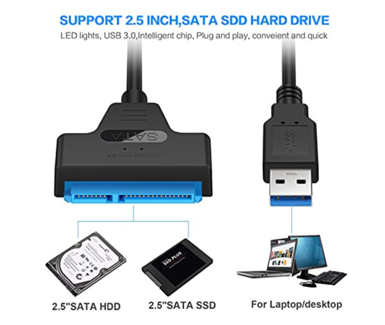 CABLE ADAPTADOR SATA A USB 3.0 – TIPO...