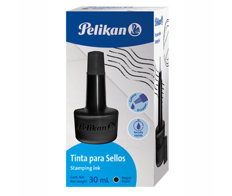 TINTA PARA SELLOS PELIKAN NEGRO 30ML