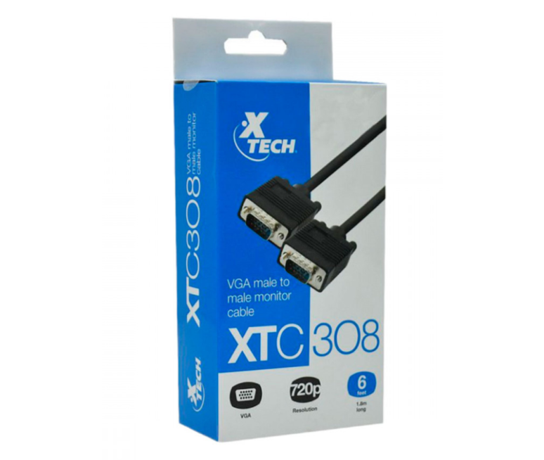 CABLE VGA XTECH PARA MONITOR 1.8 METROS XTC-308