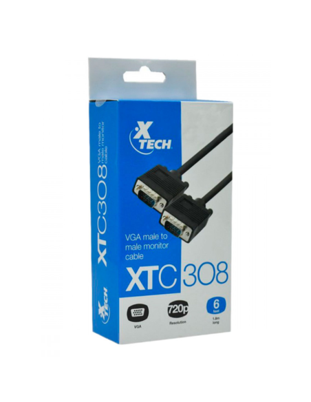 CABLE VGA XTECH PARA MONITOR 1.8 METROS XTC-308