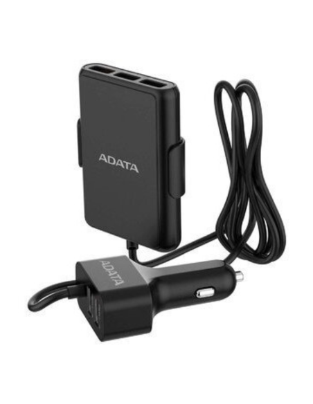 CARGADOR ADATA PARA AUTO 4 PUERTOS USB 2,0 1 PUERTO USB 3,0 NEGRO