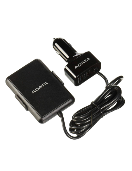 CARGADOR ADATA PARA AUTO 4 PUERTOS USB 2,0 1 PUERTO USB 3,0 NEGRO