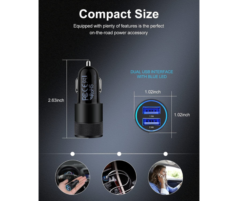 CARGADOR DE CARRO ALKIN DOBLE PUERTO...