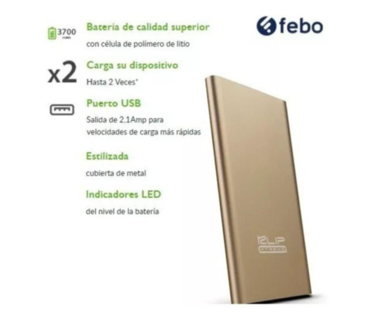 CARGADOR PORTABLE KLIP XTREME 3700mAh