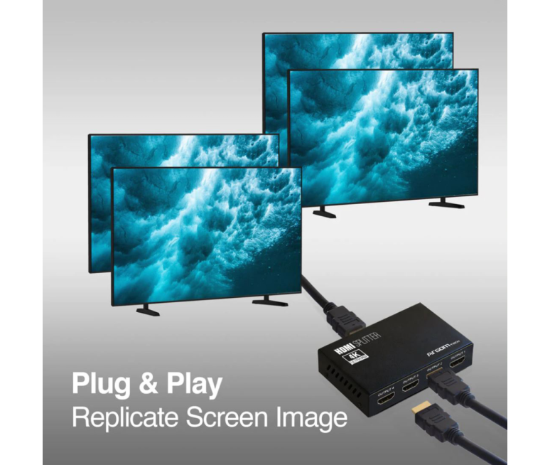 HUB HDMI SPLITTER ARGOM 4 CANALES...