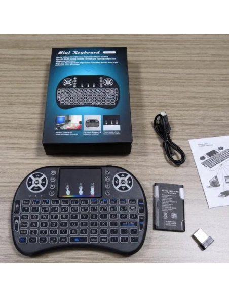 MINI TECLADO INALAMBRICO 7 COLORES RGB