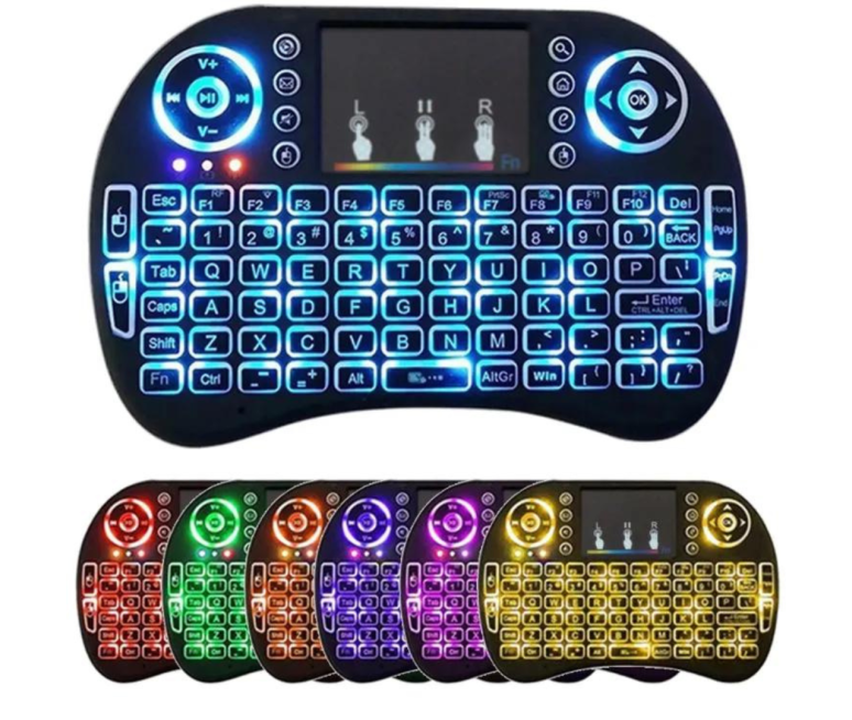 MINI TECLADO INALAMBRICO 7 COLORES RGB