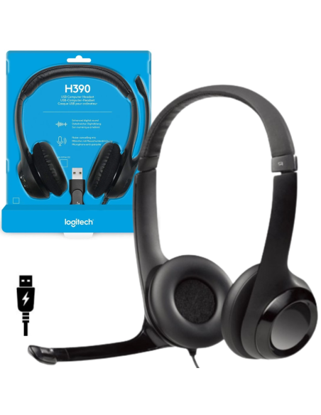 AUDIFONO + MICROFONO LOGITECH H390 USB