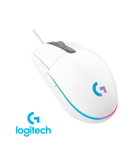 MOUSE LOGITECH ALAMBRICO GAMER G203 LIGHTSYNC RGB BLANCO