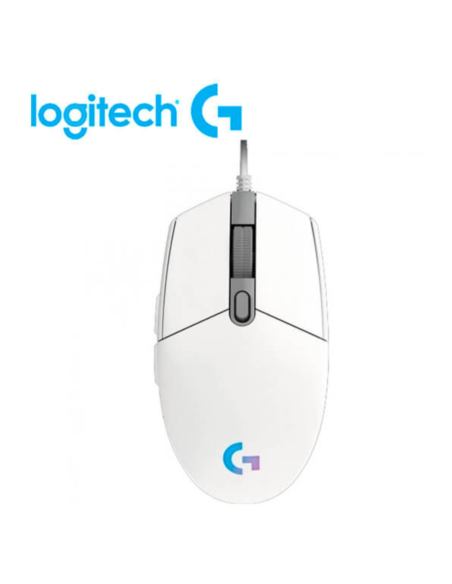 MOUSE LOGITECH ALAMBRICO GAMER G203 LIGHTSYNC RGB BLANCO
