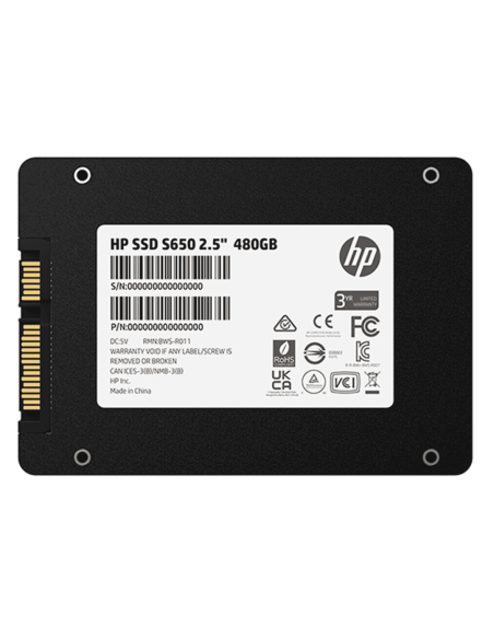 DISCO DURO SSD HP S650 480GB SATA 3.0 INTERNO