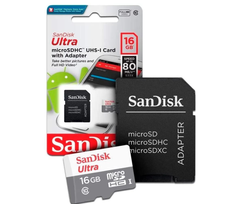 TARJETA DE MEMORIA SANDISK 16GB CLASE 10