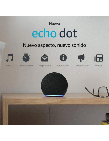 PARLANTE INTELIGENTE ALEXA 4TA GENERACION ECHO DOT AMAZON