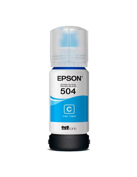 BOTELLA DE TINTA 100% ORIGINAL EPSON 504 AZUL