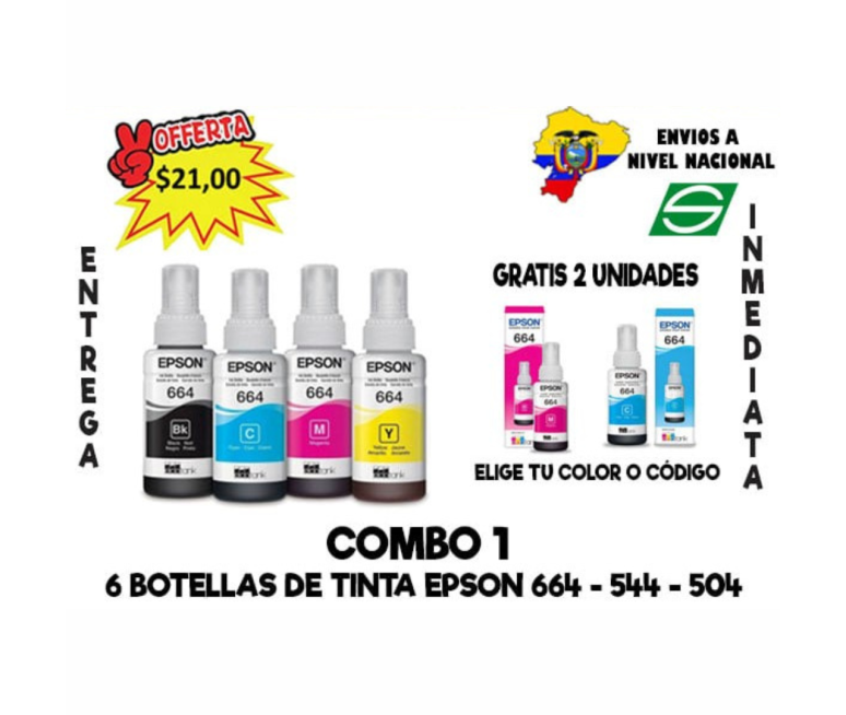 COMBO DE TINTAS FORMULADAS EPSON - HP - CANON - BROTHER