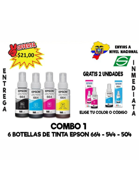 COMBO DE TINTAS FORMULADAS EPSON - HP - CANON - BROTHER