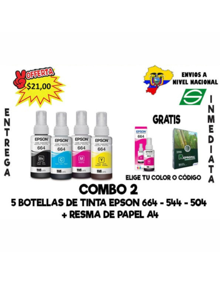 COMBO DE TINTAS FORMULADAS EPSON - HP - CANON - BROTHER