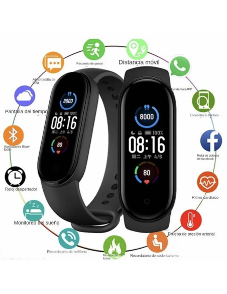 RELOJ INTELIGENTE DEPORTIVO PULSERA M7
