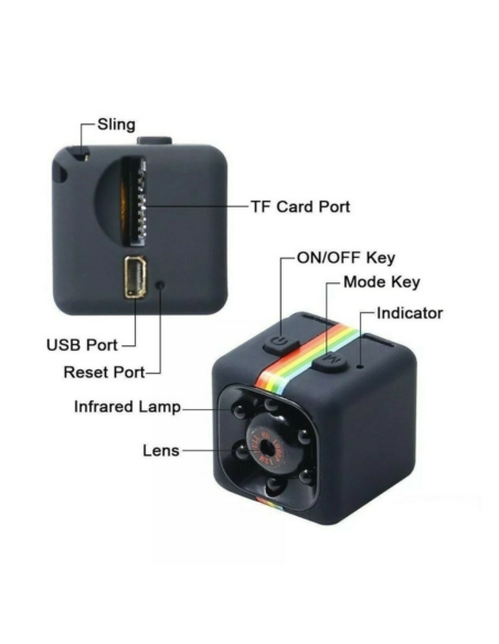 MINI CAMARA ESPIA SQ11 VISION NOCTURNA FULL HD CON SENSOR DE MOVIMIENTO