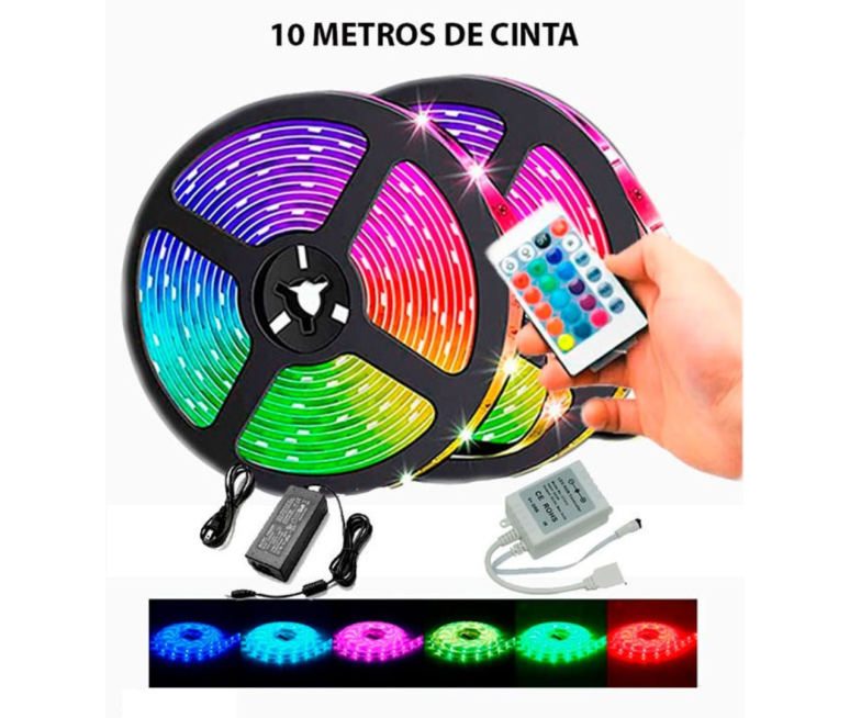 CINTA LED RGB 10 METROS - CONTROL - BLUETOOTH
