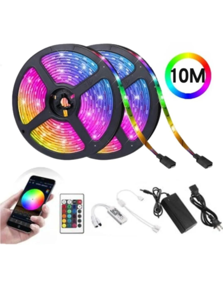 CINTA LED RGB 10 METROS - CONTROL - BLUETOOTH