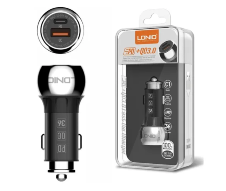 CARGADOR VEHICULAR LDNIO C1 36W 2P...